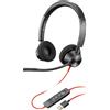 HP Poly Poly Blackwire 3320 - Serie Blackwire 3300 - Cuffie - on-ear - cablate - USB-A - Nero