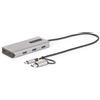 StarTech.com Adattatore multiporta USB-C con dongle USB-C a USB-A, doppio HDMI (4K30Hz/1080p60Hz), Hub USB-A 5Gbps a 3 porte, mini dock da viaggio, docking station USB tipo C per laptop, Cavo da 40 cm