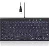 Perixx PERIBOARD-429 tastiera universale USB QWERTZ tedesco Nero