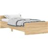 vidaXL Struttura letto senza materasso rovere Sonoma 100x200 cm materiale a base di legno