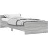 vidaXL Struttura letto grigio Sonoma 100x200 cm in materiale ligneo