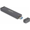 DELOCK Externes Gehäuse M.2 NVMe PCIe SSD oder SATA SSD