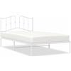 vidaXL Struttura letto con testiera in metallo bianco 100x200 cm