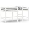 vidaXL Letto a soppalco per bambini con scala bianca 90x190 cm in legno di pino massiccio