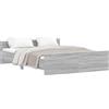vidaXL Giroletto con testiera e pediera Grigio Sonoma 150x200 cm
