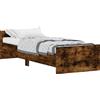 vidaXL Struttura letto senza materasso rovere fumé 75x190 cm materiale a base di legno
