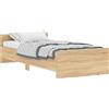 vidaXL Struttura letto senza materasso rovere Sonoma 90x200 cm materiale a base di legno