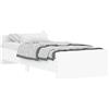 vidaXL Struttura per letto bianca 90x200 cm in materiale ligneo