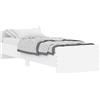 vidaXL Struttura letto bianco 75x190 cm in legno