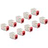 Delock - Modulare Eingabe - werkzeugfrei - CAT 6a - STP - 39,5 mm - RJ-45 - Rot (88115)