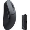 Keychron M3 Mini Mouse senza fili ottico, USB, Bluetooth, 2,4GHz, 26000 DPI, 4000 Hz, nero M3M-A4
