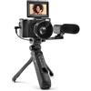 AgfaPhoto vlogging set telecamera VLG-4k con obiettivo grandangolare powerbank treppiede - Fotocamera digitale - 24 MP