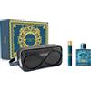 Versace Eros Pour Homme Edp Set di Natale Edp 100 ml + 1 Travel Spray Edp 10 ml + Trousse