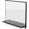 hajduk furniture Specchio da Bagno da Parete con Mensola Nero 50x60 cm Specchio Rettangolare Pratico ed Elegante