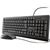 Trust TKM-250 Set Tastiera Mouse Incluso USB QWERTY Italiano Nero