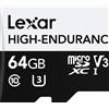 Lexar Scheda micro SD Lexar High-Endurance 64 GB