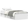 vidaXL Struttura letto bianca 90x190 cm