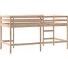 vidaXL Letto a soppalco per bambini con scala 80x200 cm in legno di pino massiccio