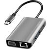 LogiLink Dockingstation LogiLink USB 3.2 Gen 1 USB-C 7-Port UA0410 - 3.0 - USB Typ C (UA0410)