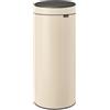 Brabantia Contenitore Brabantia Touch Bin, modello nuovo, capacità 30 litri, forma rotonda, colore beige, apertura manuale, prodotto in Belgio, dimensioni 295 mm