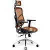 Diablo V-Basic Sedia Ergonomica da Ufficio Sedia Esecutiva Mesh Braccioli Regolabili Altezza Regolabile, Colore: Nero-Arancione