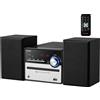 Cyberlux Sistema musicale Cyberlux HiFi | sistema stereo | sistema compatto | USB | uscita di linea | CD/MP3 | radio FM | 30 slot di memoria | display LED | sistema stereo con altoparlanti