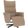 vidaXL Sedia per massaggi con poggiapiedi in Pelle finta marrone cappuccino