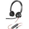 HP Poly Blackwire 3320 Cuffie ad archetto cablate per ufficio/centro chiamate USB Type-C nero (76J19AA)