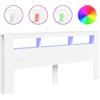 vidaXL Testata LED bianca 220x18,5x103,5 cm Materiale a base di legno