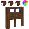 vidaXL Testata LED marrone effetto quercia 100x18,5x103,5 cm Materiale a base di legno