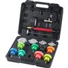 VEVOR Set di tester per la pressione del liquido di raffreddamento del radiatore da 28 pezzi, tester di pressurizzazione, dispositivo di riempimento del liquido di raffreddamento, dispositivo di spurgo del radiatore, tester del sistema di raffreddamento …
