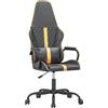 vidaXL Sedia da gaming vidaXL con funzione massaggio, in Pelle finta oro e nero
