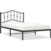 vidaXL Struttura letto con testiera in metallo nero 107x203 cm