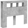vidaXL testiera vidaXL LED grigio cemento 120x18,5x103,5 cm materiale a base di legno