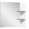 ebuy24 Specchio da bagno Laredo 80cm 3 ripiani bianco.