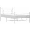 vidaXL Struttura letto con testiera e pediera in metallo bianco 107x203 cm