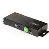 STARTECH COMPONENTS Hub USB 3.0 a 7 porte con involucro industriale in metallo per impieghi gravosi, gestito, con protezione ESD e da sovratensioni, montaggio a parete/su scrivania/su guida DIN, USB 3.1/3.2 Gen 1 5Gbps, distributore/splitter USB