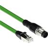 ACT Industrial 10,00 metri Cavo sensore da M12A 8 pin maschio a RJ45 maschio, cavo Ultraflex SF/UTP TPE, schermato (SC3816)
