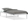vidaXL Struttura letto in metallo bianco 90x200 cm