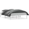 vidaXL Struttura letto in metallo bianco 135x190 cm