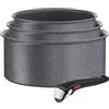 Tefal Set di 3 pentole in alluminio (16/18/20 cm) + 1 manico nero Tefal L3969002