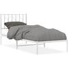 vidaXL Struttura letto con testiera in metallo bianco 80x200 cm