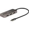 STARTECH ACCESSORIES StarTech.com Adattatore USB-C a DisplayPort a 3 Porte - Hub MST per 3 Monitor DP 1.4, Convertitore per Notebook da USB Type-C a DP 4K, HDR, Cavo da 30cm, Solo Win