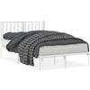 vidaXL Struttura letto con testiera in metallo bianco 120x200 cm