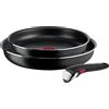 Tefal Set 3 pezzi Ingenio Tefal 24 28 cm Manico estraibile Versatile Alta qualità