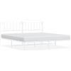 vidaXL Struttura letto con testiera in metallo bianco 200x200 cm