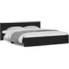vidaXL Struttura letto con testata nera 160x200 cm