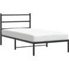 vidaXL Struttura letto con testiera in metallo nero 100x200 cm