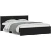 vidaXL Struttura letto con testiera nera 150x200 cm