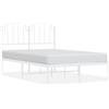 vidaXL Struttura letto con testiera in metallo bianco 120x200 cm
